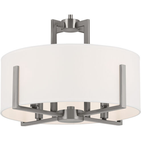 Malen LED 15.5 inch Classic Pewter Semi Flush Mount Ceiling Light
