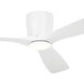 Volos 54 inch Matte White with Matte White/Matte White Blades Ceiling Fan