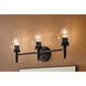 Madden 3 Light 24 inch Black Wall Mount Bath Wall Light, 3 Arm