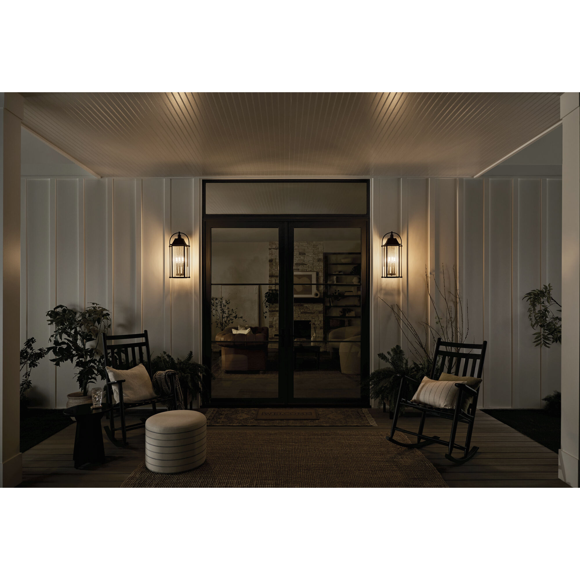 Harbor Row 4 Light 28.75 inch Textured Black Outdoor Wall Sconce, Large