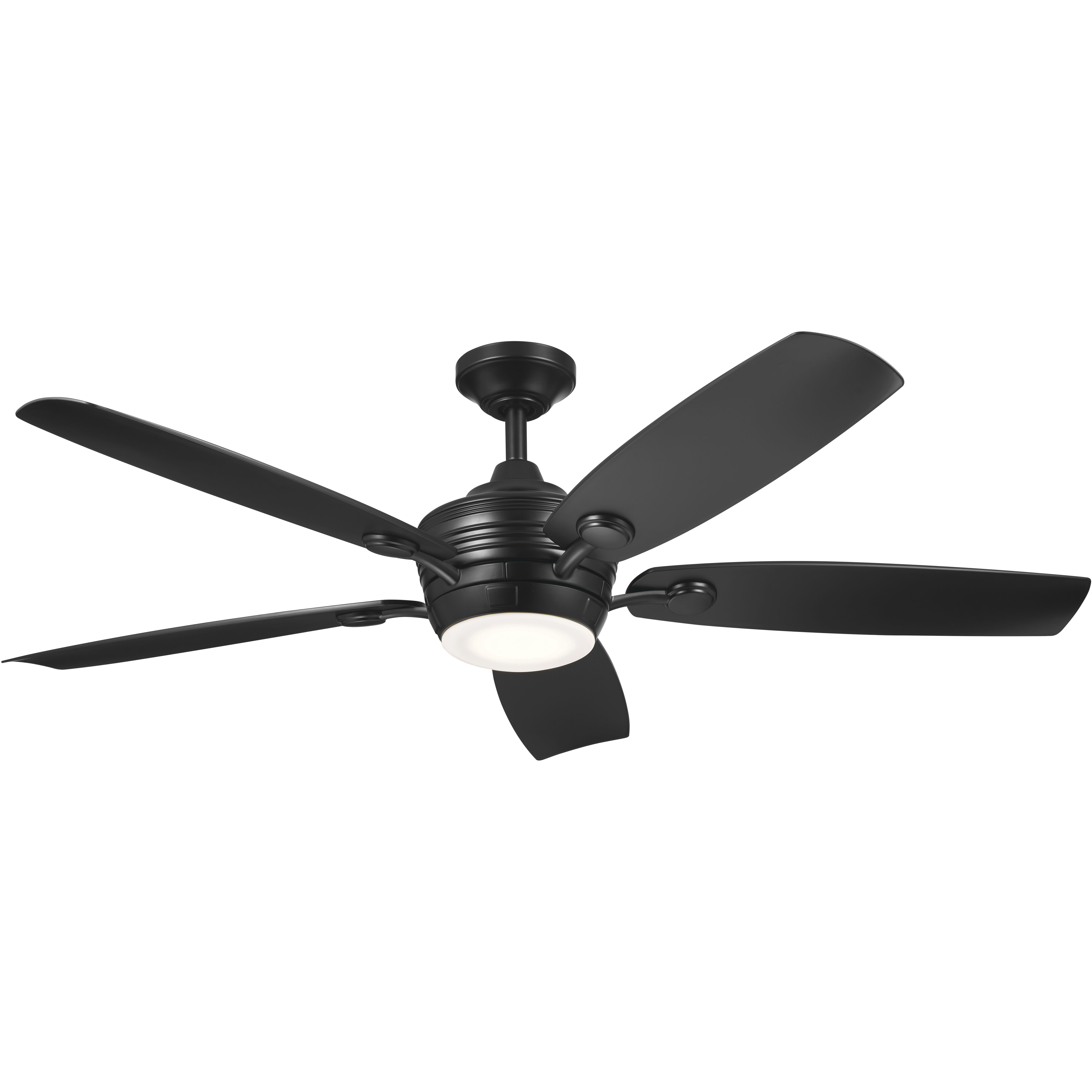 Tranquil 56 inch Satin Black with Black Blades Ceiling Fan