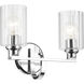 Gioe 2 Light 14.25 inch Chrome Vanity Light Wall Light