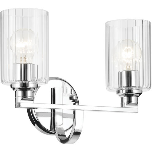 Gioe 2 Light 14.25 inch Chrome Vanity Light Wall Light