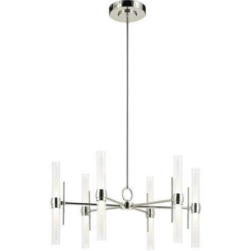 Riven LED Polished Nickel Chandelier Ceiling Light
