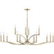 Malene 14 Light Champagne Bronze Chandelier Ceiling Light, 2 Tier Large