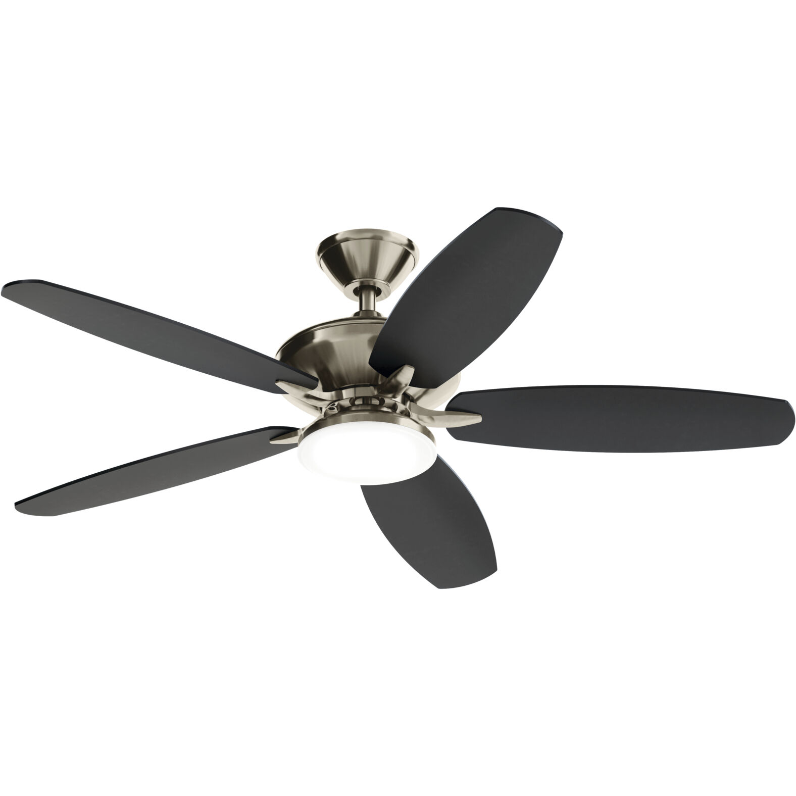 Renew Designer 52 inch Painted Brushed Nickel with Silver Blades Ceiling Fan