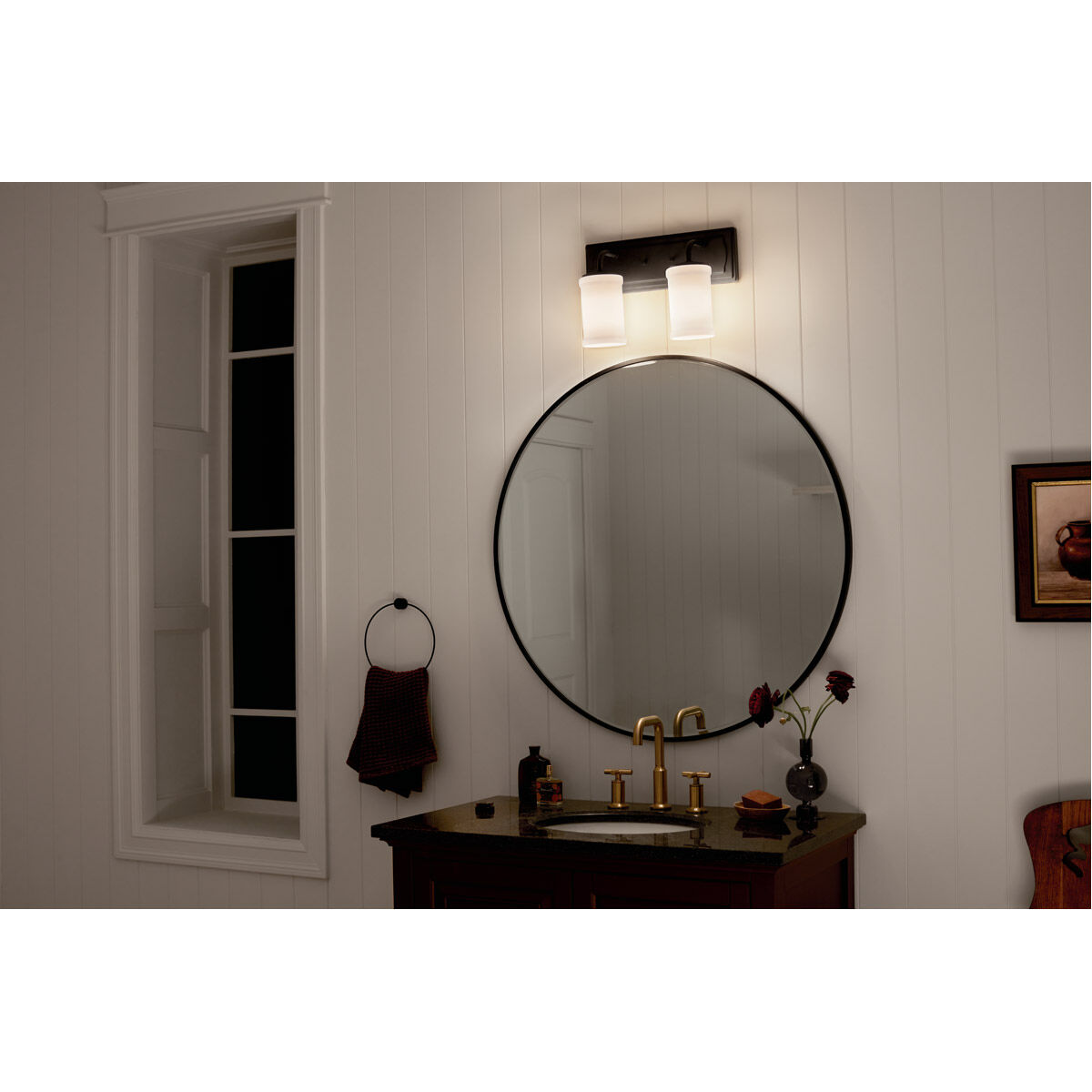 Homestead Vetivene 2 Light 15 inch Textured Black Vanity Light Wall Light, Vetivene