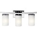 Crosby 3 Light 23 inch Chrome Wall Mt Bath 3 Arm Wall Light
