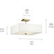 Shailene 3 Light 18 inch Natural Brass Semi Flush Light Ceiling Light