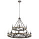 Taulbee 15 Light 44 inch Weathered Zinc Chandelier 2 Tier Large Ceiling Light, 2 Tier