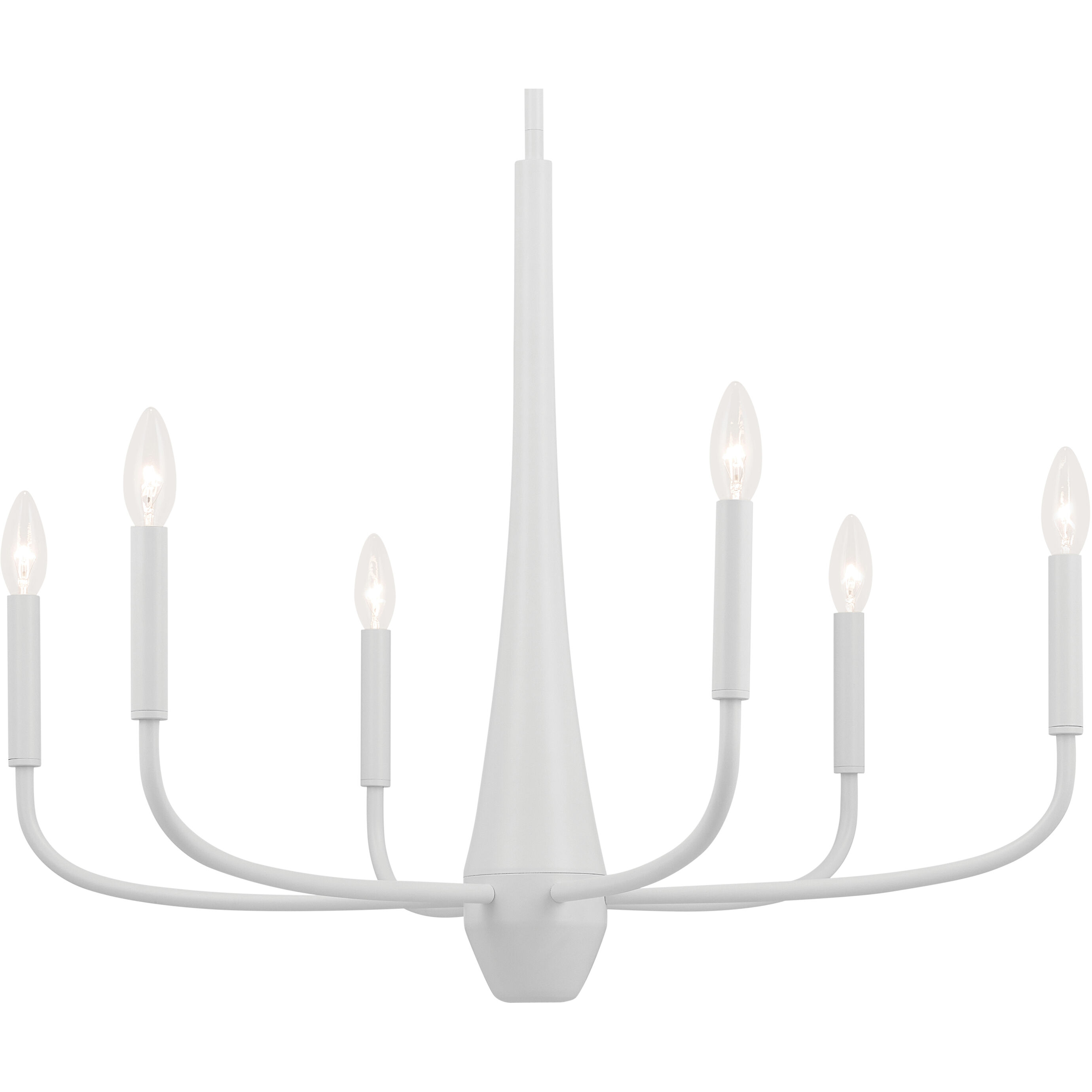 Deela LED 28 inch White Chandelier Ceiling Light