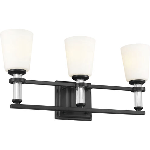 Rosalind 3 Light 23.75 inch Black Bath Vanity Light Wall Light