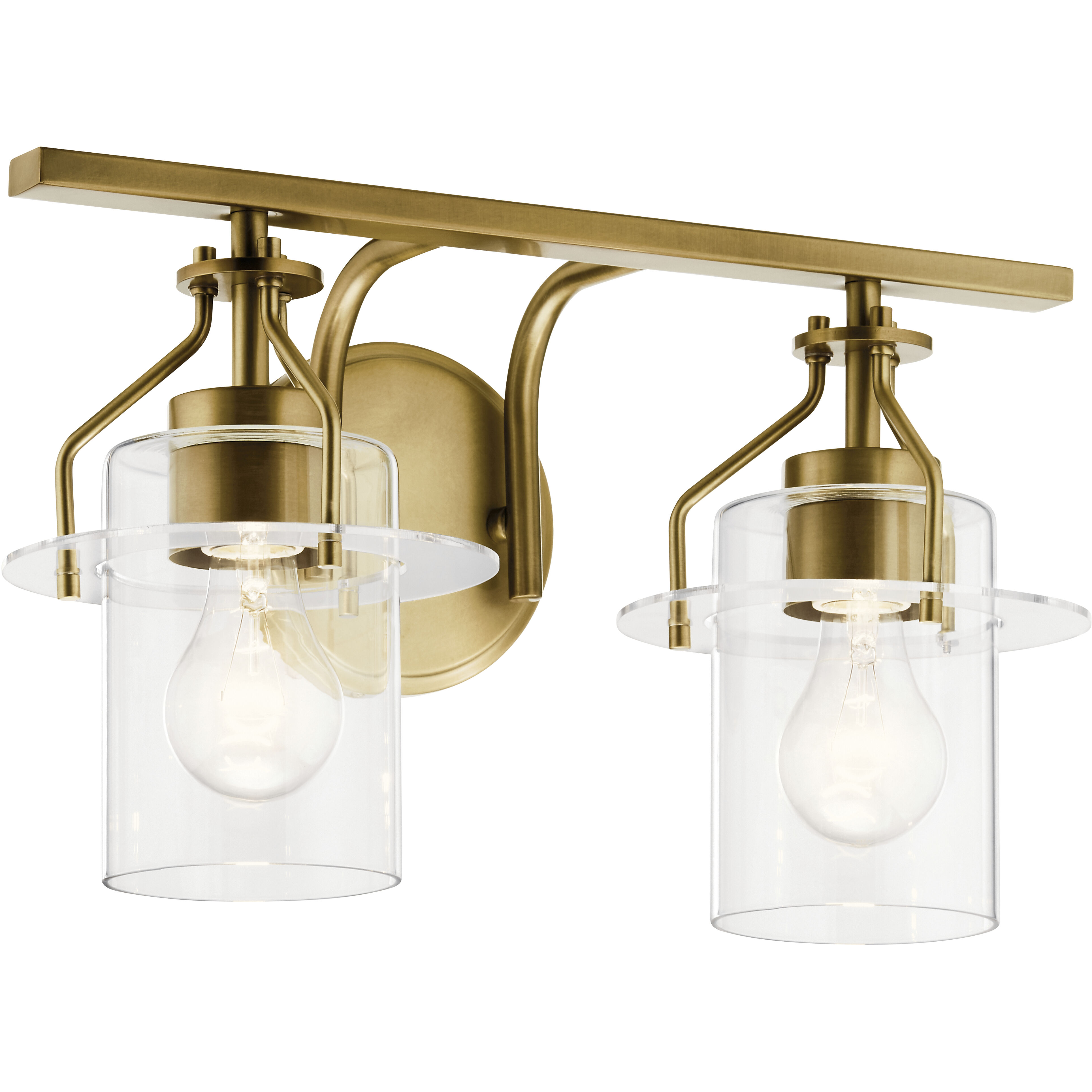 Brushed brass bathroom lights best sale