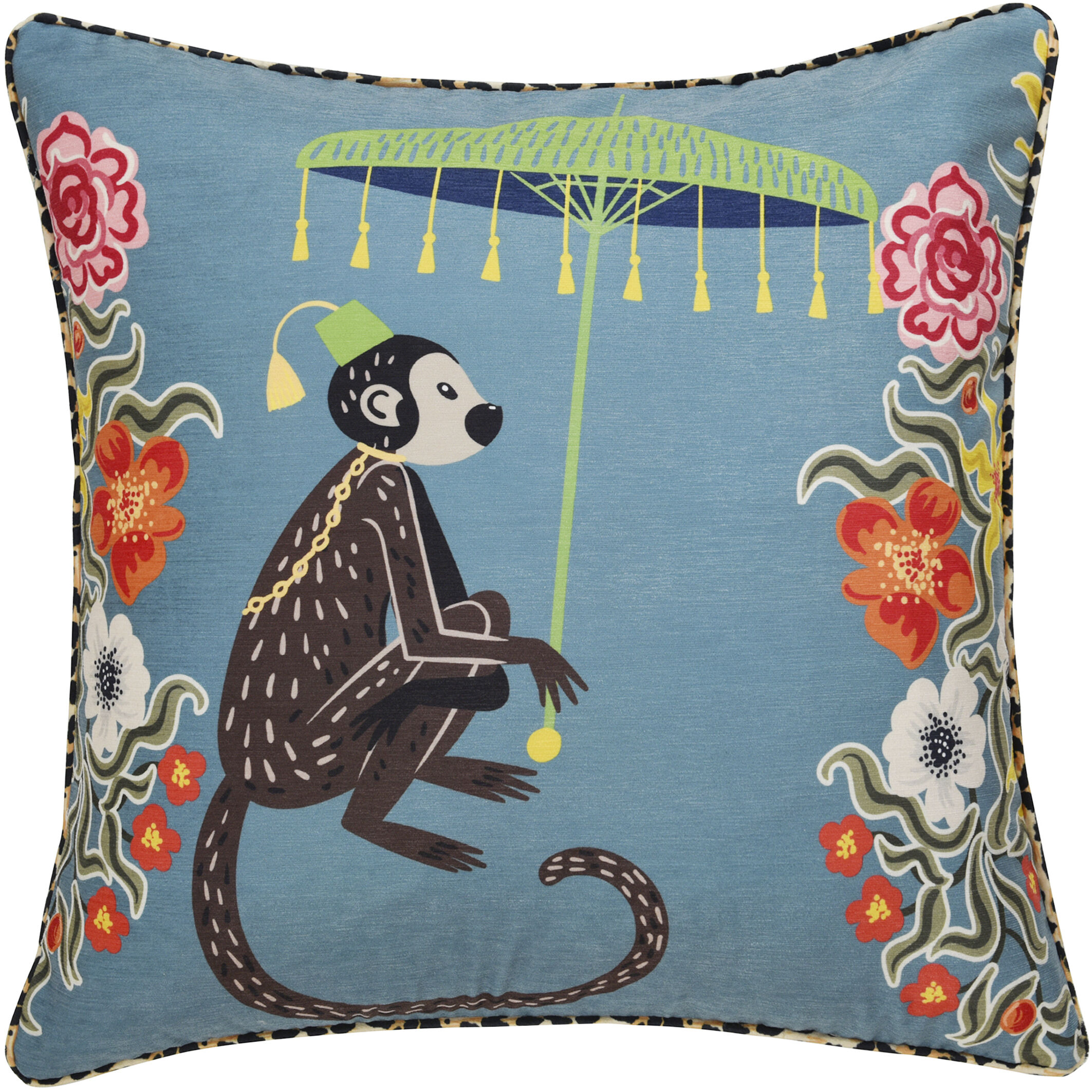 Maharaja Monkey 24.00 inch  X 24.00 inch Decorative Pillow