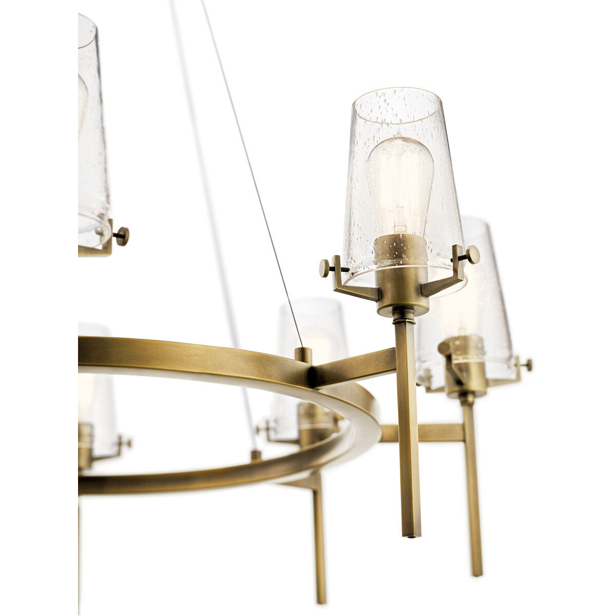 Alton 8 Light 38 inch Natural Brass Chandelier 1 Tier Large Ceiling Light, 1 Tier Large