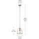 Independence 1 Light 9.5 inch Brushed Nickel Mini Pendant Ceiling Light