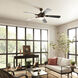 Humble 60 inch Character Bronze with Black Blades Ceiling Fan