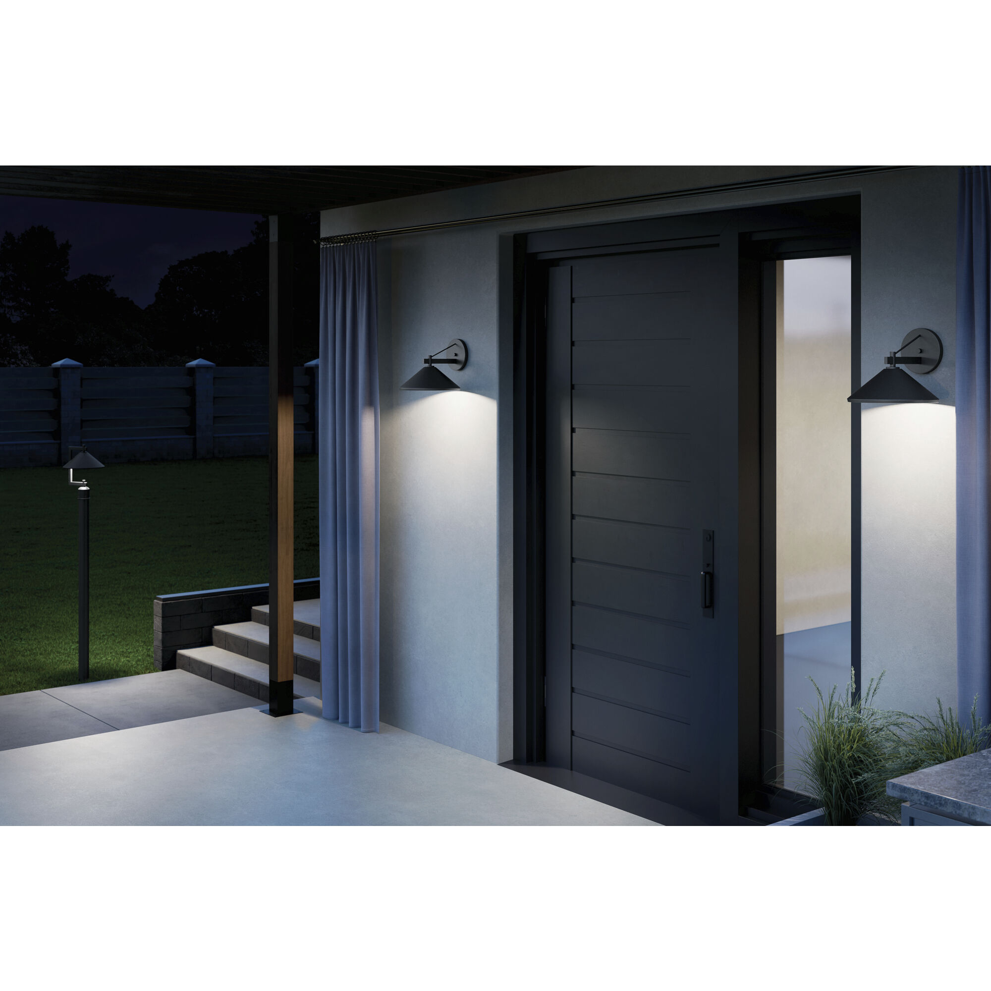 Ripley 1 Light 16 inch Black Outdoor Post Lantern