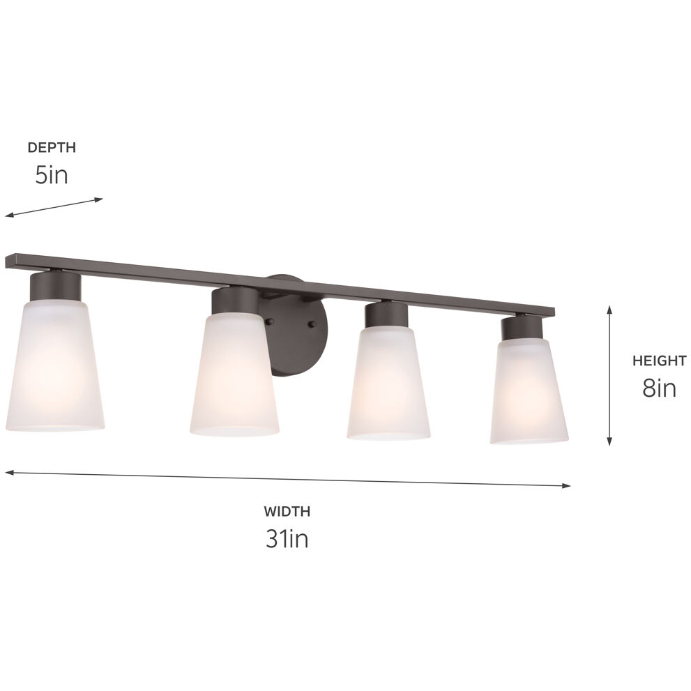 Stamos 4 Light 31 inch Olde Bronze Bath Vanity Light Wall Light, 4 Arm