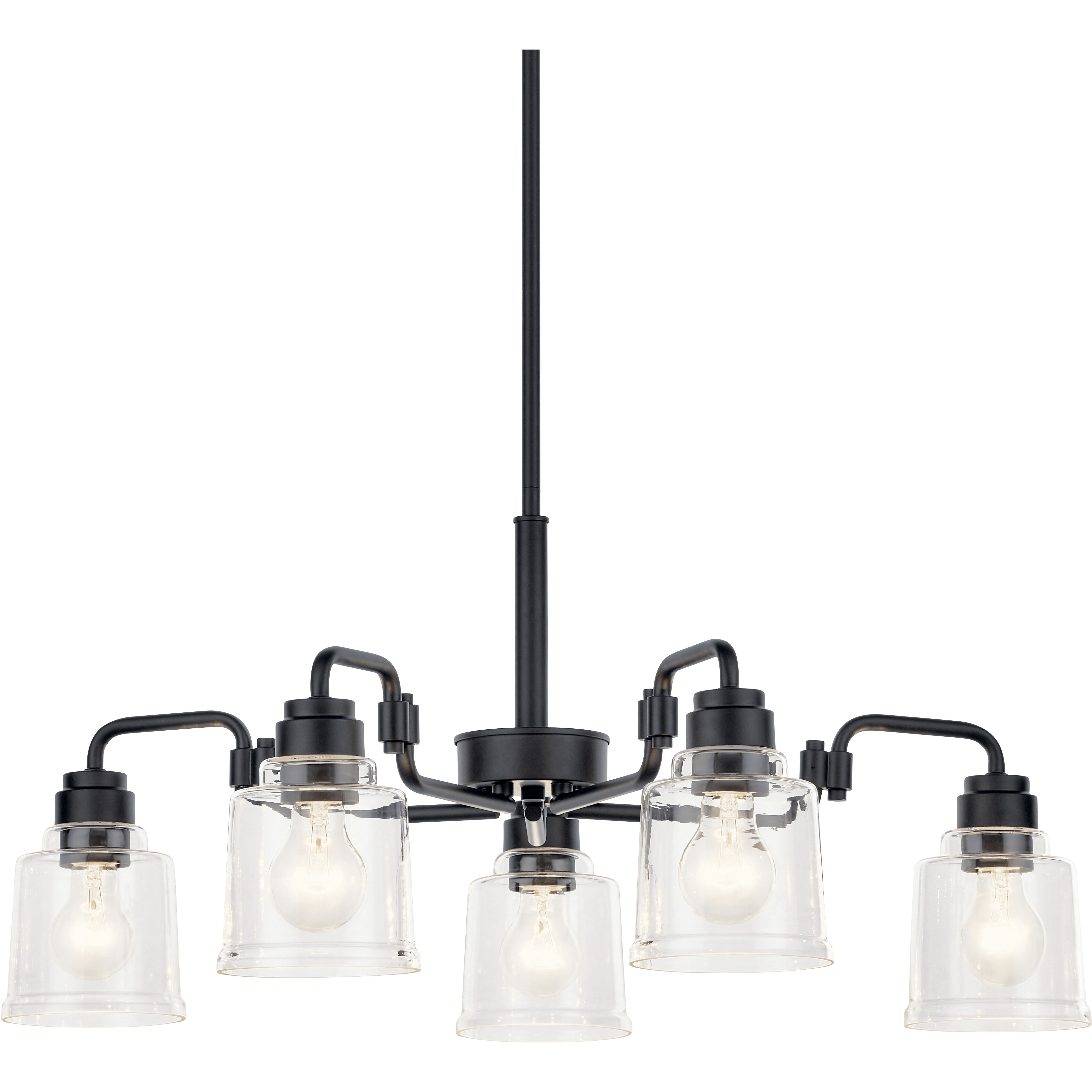 Aivian 5 Light 30 inch Black Chandelier Ceiling Light, Medium