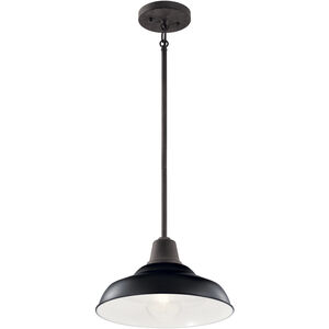 Pier 1 Light 13 inch Black Pendant/Semi Flush Ceiling Light