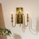 Homestead Karthe 3 Light 10 inch Natural Brass Wall Sconce Wall Light, Karthe