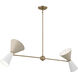 Phix LED 48 inch Champagne Bronze with Greige and White Linear Chandelier Ceiling Light