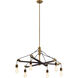 Iron 6 Light 37 inch Vintage Gray Chandelier 1 Tier Large Ceiling Light, 1 Tier Large