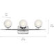 Jasper 3 Light 25 inch Chrome Wall Mt Bath 3 Arm Wall Light