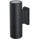 LED Retrofit 2 Light 4.25 inch Black Brass Up & Down Sconce