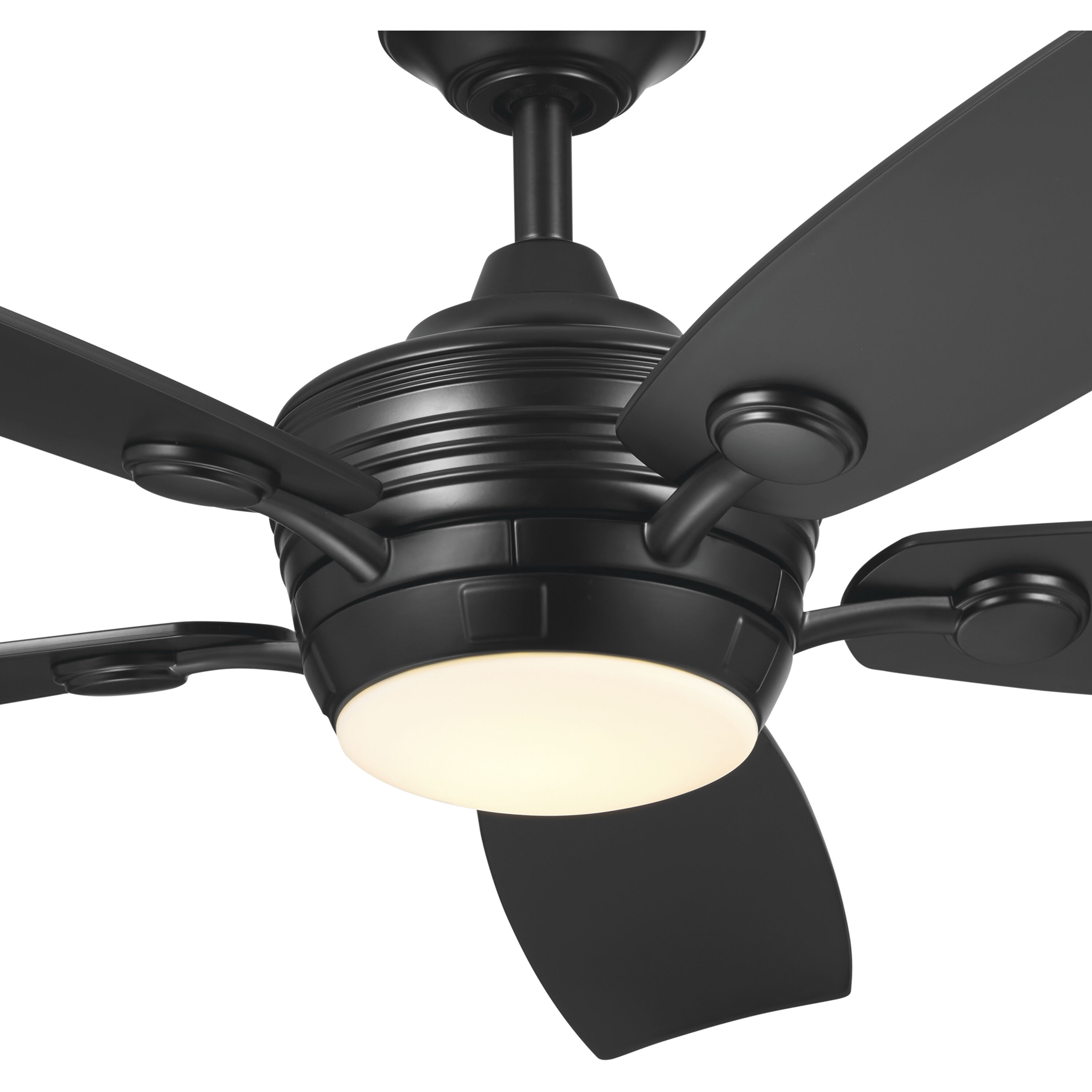 Tranquil 56 inch Satin Black with Black Blades Ceiling Fan