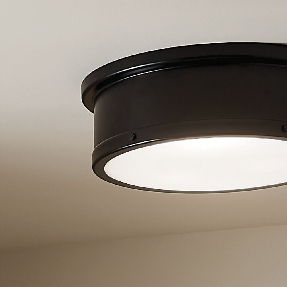 Serca 3 Light 18 inch Black Flush Mount Ceiling Light