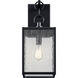 Lahden 1 Light 21.75 inch Black Textured Outdoor Wall Sconce, Large