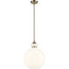 Laria 1 Light Champagne Bronze Pendant Ceiling Light in Opal