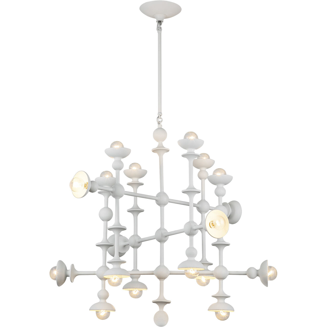 Cadence 18 Light 30 inch Antique White Chandelier Ceiling Light