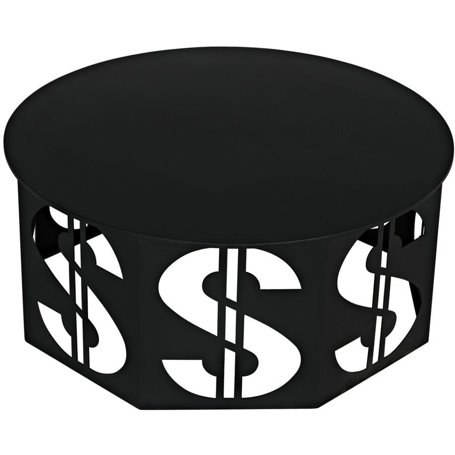 Dollar 39 X 39 inch Matte Black Coffee Table