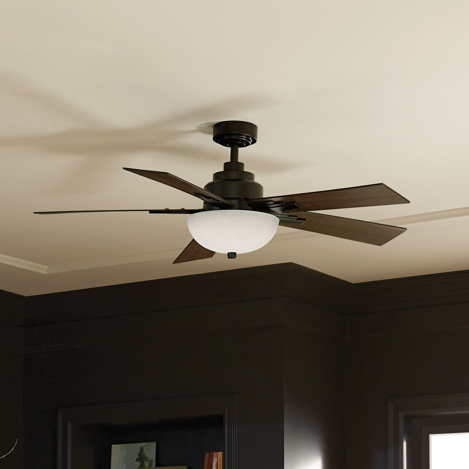 Vinea 52 inch Satin Black with Black Blades Ceiling Fan