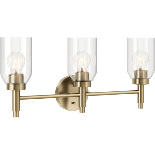 Madden 3 Light 24 inch Champagne Bronze Wall Mount Bath Wall Light, 3 Arm
