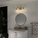 Everett 3 Light 24 inch Brushed Brass Bath Vanity Light Wall Light