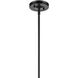 Laria 1 Light Black Pendant Ceiling Light in Opal