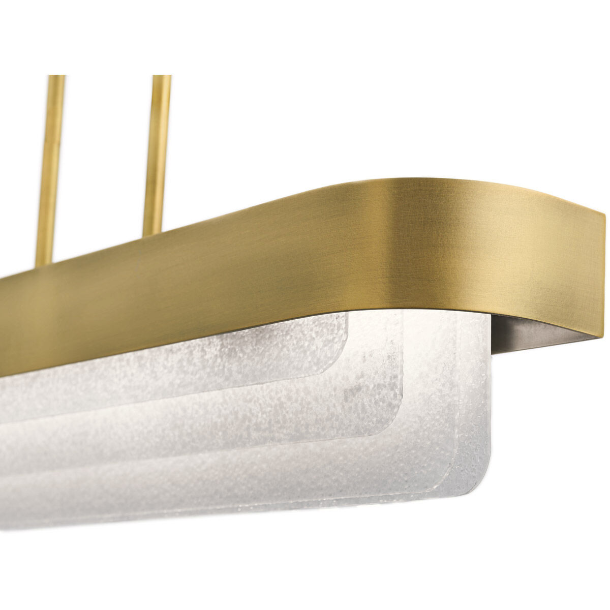 Serene LED 6 inch Natural Brass Chandelier Linear Ceiling Light