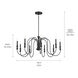 Homestead Karthe 9 Light 42 inch Black Chandelier Ceiling Light, Karthe