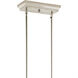Sycara LED 5 inch Polished Nickel Chandelier Linear Ceiling Light, Single