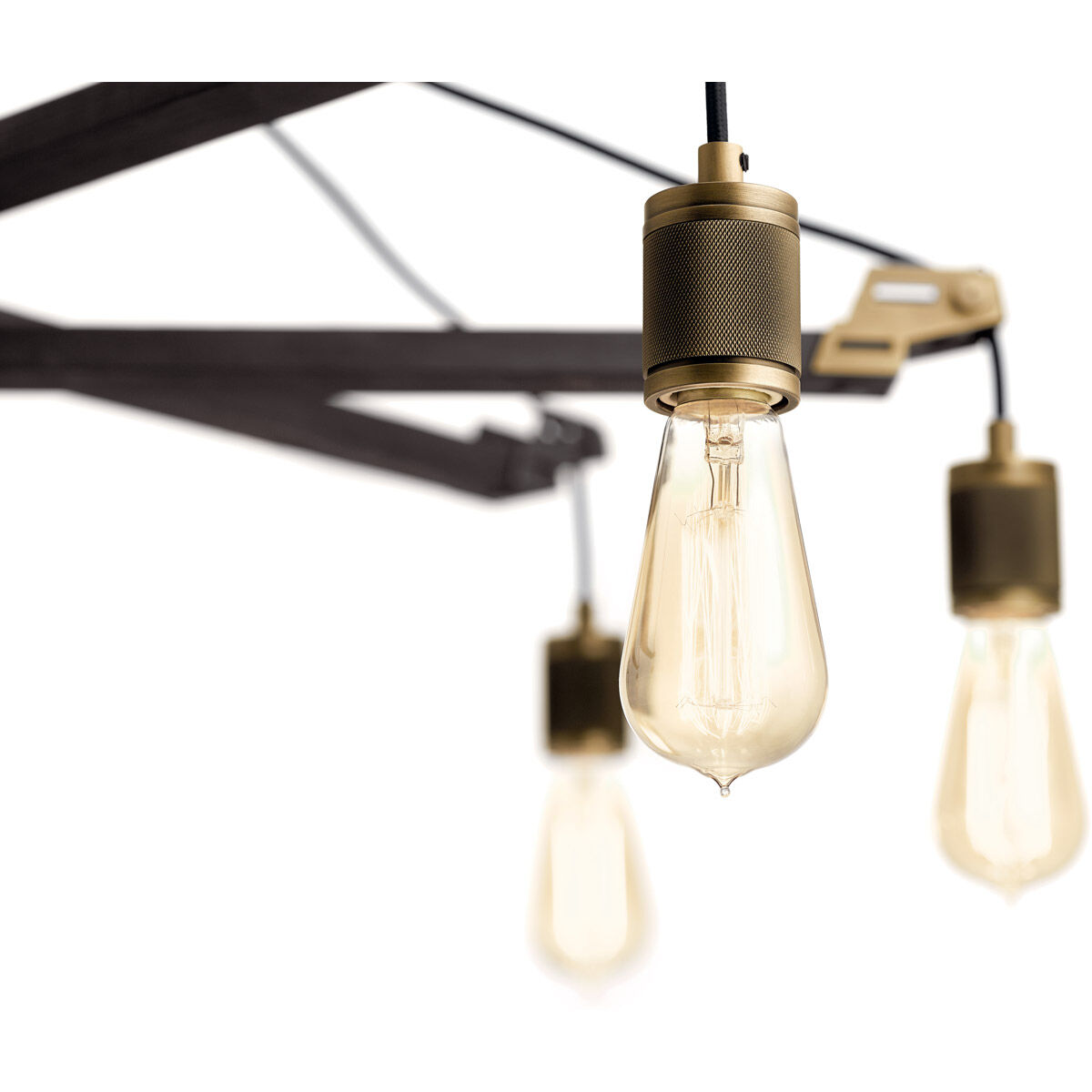 Iron 6 Light 37 inch Vintage Gray Chandelier 1 Tier Large Ceiling Light, 1 Tier Large