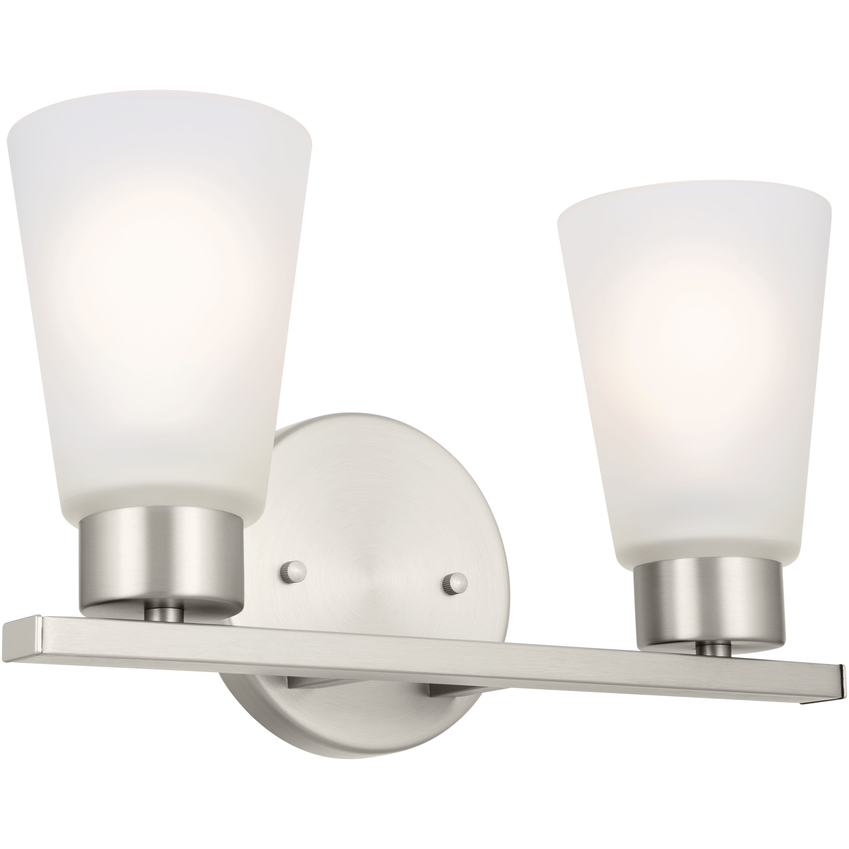 Stamos 2 Light 13 inch Brushed Nickel Bath Vanity Light Wall Light, 2 Arm