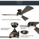 Sola 54 inch Olde Bronze with Brown Blades Ceiling Fan