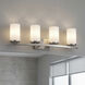 Crosby 4 Light 31 inch Brushed Nickel Wall Mt Bath 4 Arm Wall Light