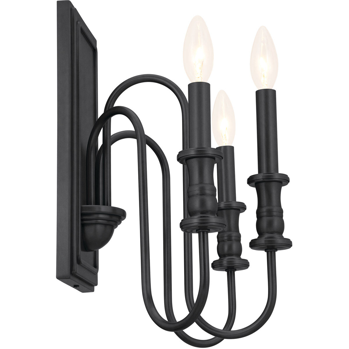 Homestead Karthe 3 Light 10 inch Black Wall Sconce Wall Light, Karthe