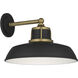 Fielding 1 Light 10 inch Natural Brass Outdoor Wall Light
