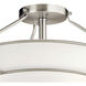 Alkire 3 Light 17 inch Brushed Nickel Semi Flush Light Ceiling Light